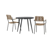 Pause Spisebord Rundt 90ø + Lindos Lenestol Venture Design Spisegruppe