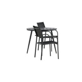 Break Spisebord Rundt 90ø + Santorini Armstol Venture Design Spisegruppe
