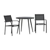 Break Spisebord Rundt 90ø + Santorini Armstol Venture Design Spisegruppe
