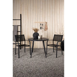 Break Spisebord Rundt 90ø + Santorini Armstol Venture Design Spisegruppe
