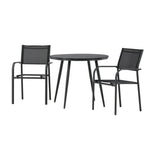 Break Spisebord Rundt 90ø + Santorini Armstol Venture Design Spisegruppe