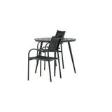 Break Spisebord Rundt 90ø + Santorini Armstol Venture Design Spisegruppe