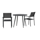 Break Spisebord Rundt 90ø + Santorini Armstol Venture Design Spisegruppe