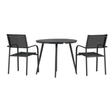Break Spisebord Rundt 90ø + Santorini Armstol Venture Design Spisegruppe