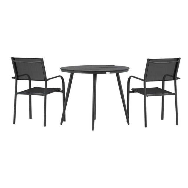 Break Spisebord Rundt 90ø + Santorini Armstol Venture Design Spisegruppe