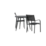 Break Spisebord Rundt 90ø + Santorini Armstol Venture Design Spisegruppe