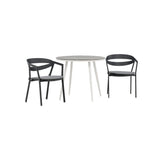 Break Spisebord Rundt 90ø + Slit spisestoler inkl. Putetrekk Venture Design Spisegruppe