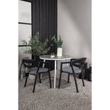 Break Spisebord Rundt 90ø + Slit spisestoler inkl. Putetrekk Venture Design Spisegruppe