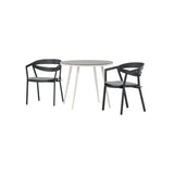 Break Spisebord Rundt 90ø + Slit spisestoler inkl. Putetrekk Venture Design Spisegruppe