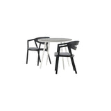 Break Spisebord Rundt 90ø + Slit spisestoler inkl. Putetrekk Venture Design Spisegruppe