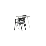 Break Spisebord Rundt 90ø + Slit spisestoler inkl. Putetrekk Venture Design Spisegruppe