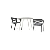 Break Spisebord Rundt 90ø + Slit spisestoler inkl. Putetrekk Venture Design Spisegruppe