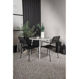 Pause Spisebord Rundt 90ø + Lindos Lenestol Venture Design Spisegruppe