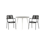Pause Spisebord Rundt 90ø + Lindos Lenestol Venture Design Spisegruppe