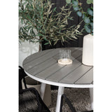 Pause Spisebord Rundt 90ø + Lindos Lenestol Venture Design Spisegruppe