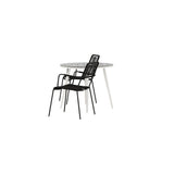 Pause Spisebord Rundt 90ø + Lindos Lenestol Venture Design Spisegruppe