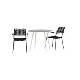 Pause Spisebord Rundt 90ø + Lindos Lenestol Venture Design Spisegruppe