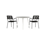 Pause Spisebord Rundt 90ø + Lindos Lenestol Venture Design Spisegruppe