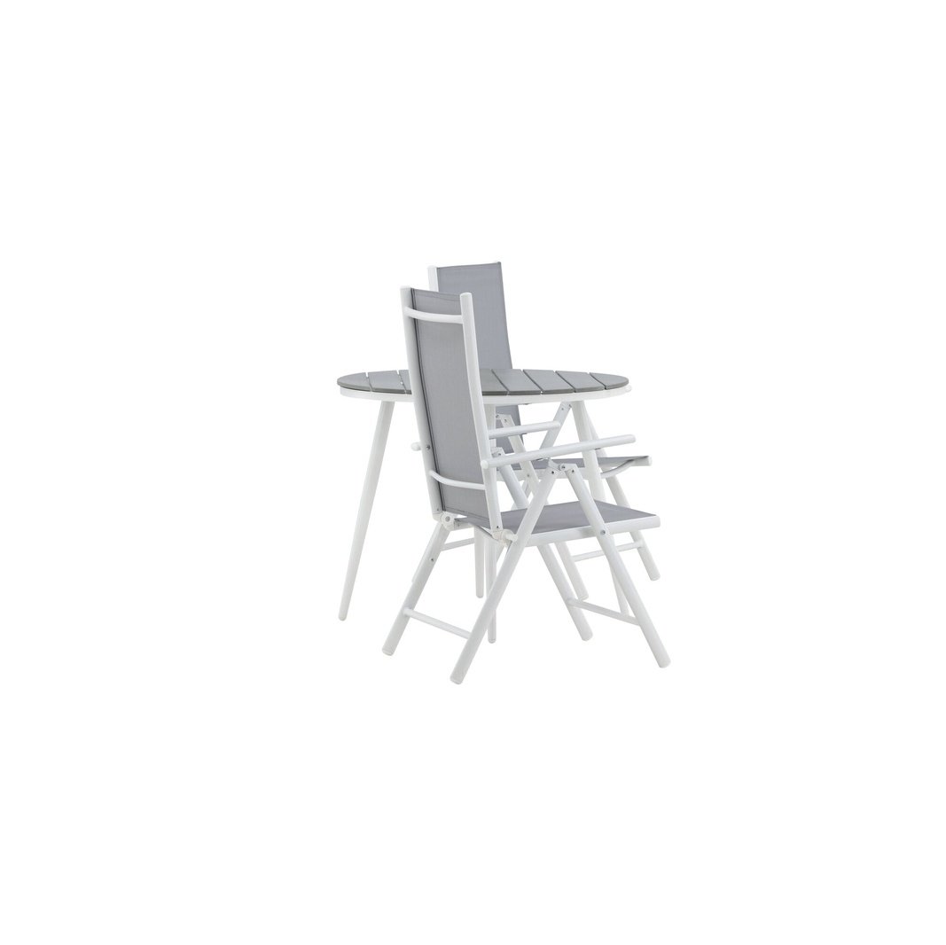 Break Spisebord Rundt 90ø + Break stoler Venture Design Spisegruppe