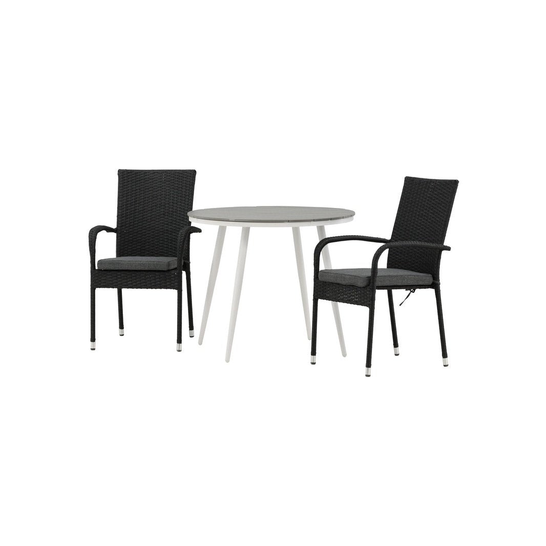 Break Spisebord Rundt 90ø + Anna stoler Venture Design Spisegruppe