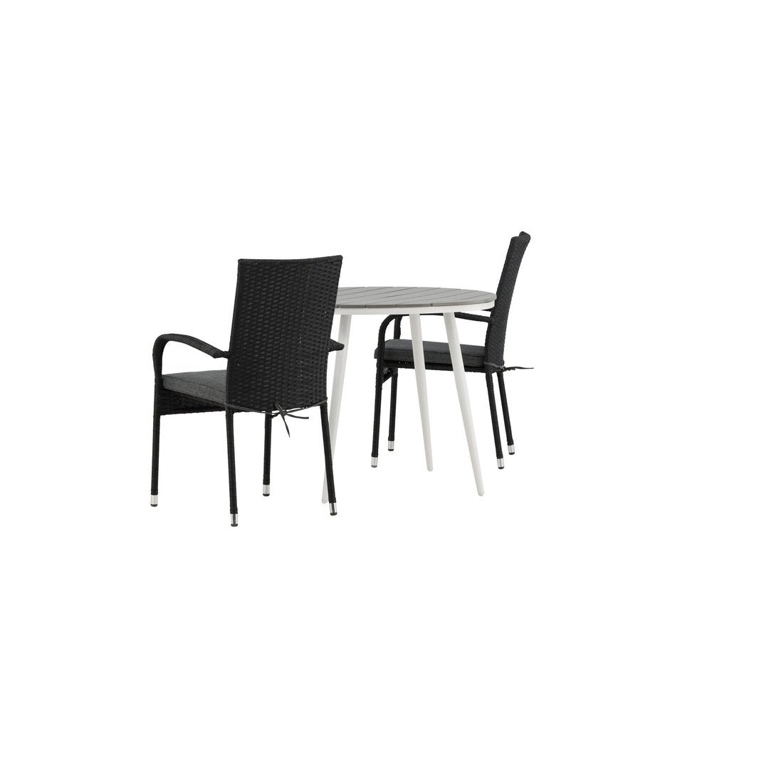 Break Spisebord Rundt 90ø + Anna stoler Venture Design Spisegruppe