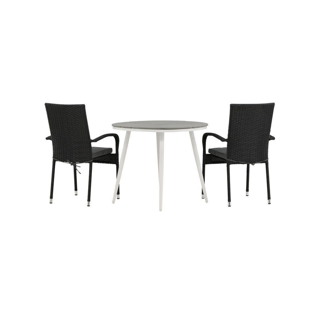 Break Spisebord Rundt 90ø + Anna stoler Venture Design Spisegruppe