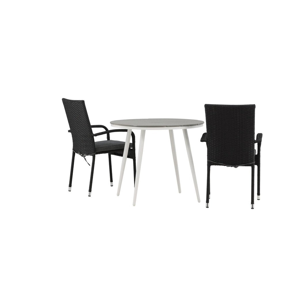 Break Spisebord Rundt 90ø + Anna stoler Venture Design Spisegruppe