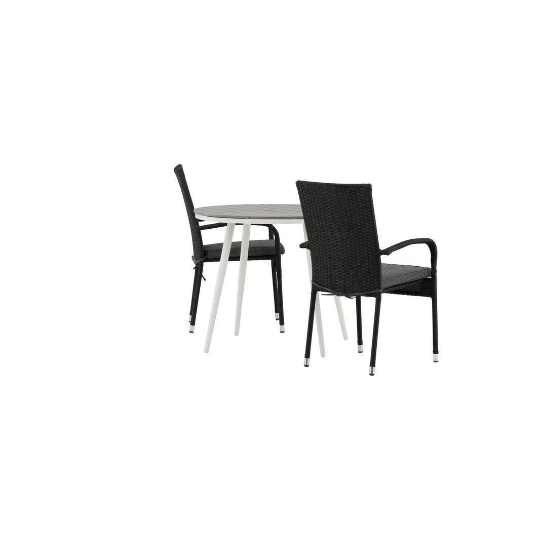 Break Spisebord Rundt 90ø + Anna stoler Venture Design Spisegruppe
