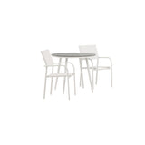 Pause Spisebord Rundt 90ø + Santorini Armstol Venture Design Spisegruppe