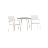 Pause Spisebord Rundt 90ø + Santorini Armstol Venture Design Spisegruppe