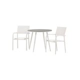 Pause Spisebord Rundt 90ø + Santorini Armstol Venture Design Spisegruppe