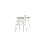 Pause Spisebord Rundt 90ø + Santorini Armstol Venture Design Spisegruppe
