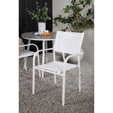 Pause Spisebord Rundt 90ø + Santorini Armstol Venture Design Spisegruppe