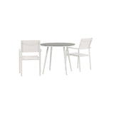 Pause Spisebord Rundt 90ø + Santorini Armstol Venture Design Spisegruppe