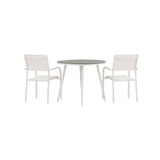 Pause Spisebord Rundt 90ø + Santorini Armstol Venture Design Spisegruppe