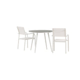 Pause Spisebord Rundt 90ø + Santorini Armstol Venture Design Spisegruppe