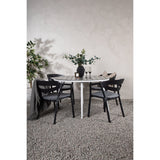 Pause Spisebord Rundt 120ø + Spalte spisestoler inkl. Puter Venture Design Spisegruppe