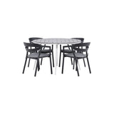 Pause Spisebord Rundt 120ø + Spalte spisestoler inkl. Puter Venture Design Spisegruppe