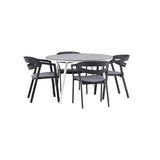 Pause Spisebord Rundt 120ø + Spalte spisestoler inkl. Puter Venture Design Spisegruppe