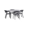 Pause Spisebord Rundt 120ø + Spalte spisestoler inkl. Puter Venture Design Spisegruppe