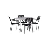 Pause Spisebord Rundt 120ø + Lindos Lenestol Venture Design Spisegruppe