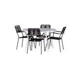 Pause Spisebord Rundt 120ø + Lindos Lenestol Venture Design Spisegruppe