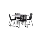 Pause Spisebord Rundt 120ø + Lindos Venture Design Spisegruppe