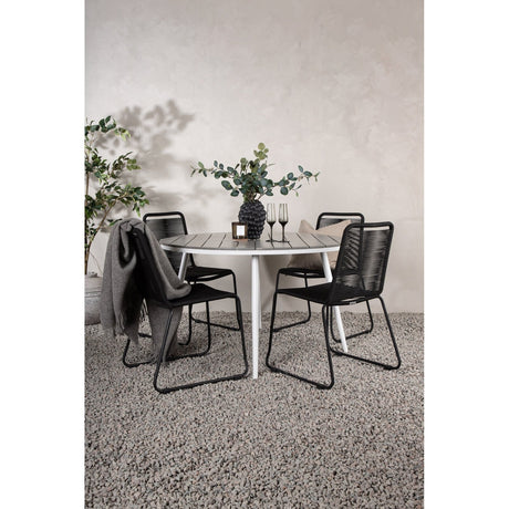 Pause Spisebord Rundt 120ø + Lindos Venture Design Spisegruppe