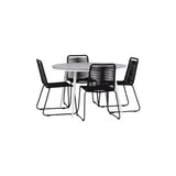 Pause Spisebord Rundt 120ø + Lindos Venture Design Spisegruppe