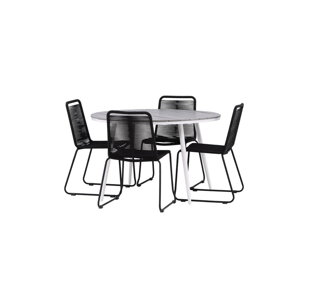 Pause Spisebord Rundt 120ø + Lindos Venture Design Spisegruppe
