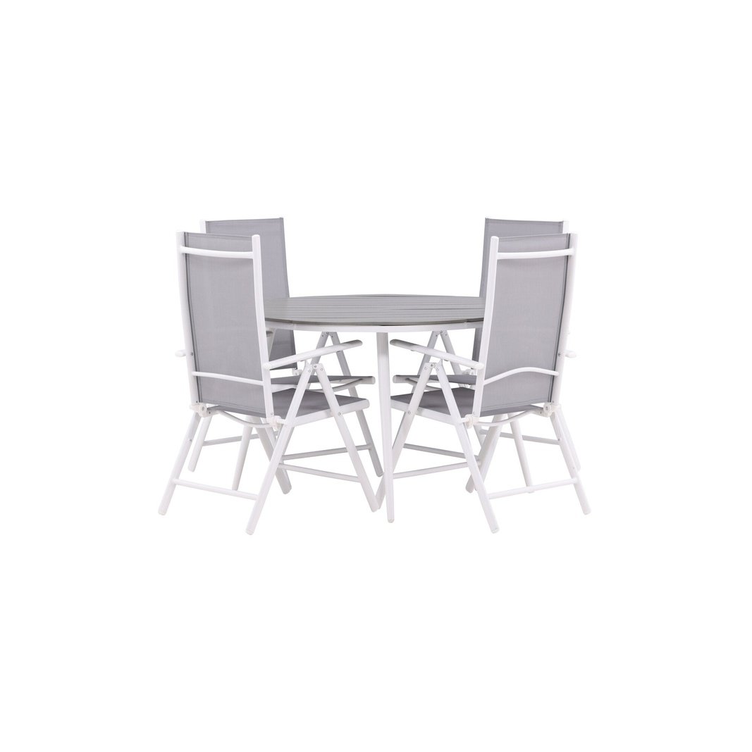 Break Spisebord Rundt 120ø + Break stoler Venture Design Spisegruppe