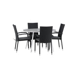 Pause Spisebord Rundt 120ø + Anna stoler Venture Design Spisegruppe
