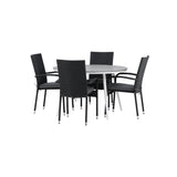 Pause Spisebord Rundt 120ø + Anna stoler Venture Design Spisegruppe
