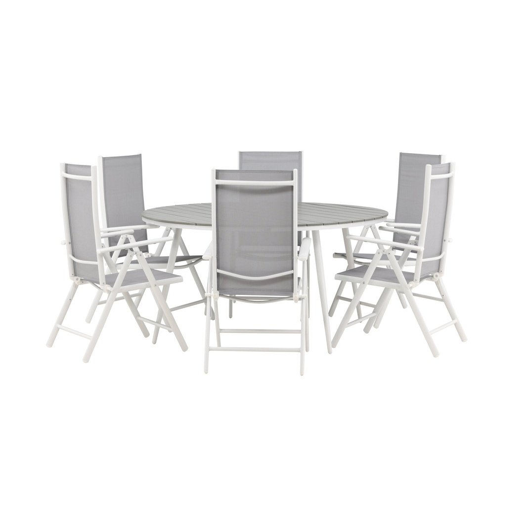 Break Spisebord Rundt 150ø + Break stoler Venture Design Spisegruppe